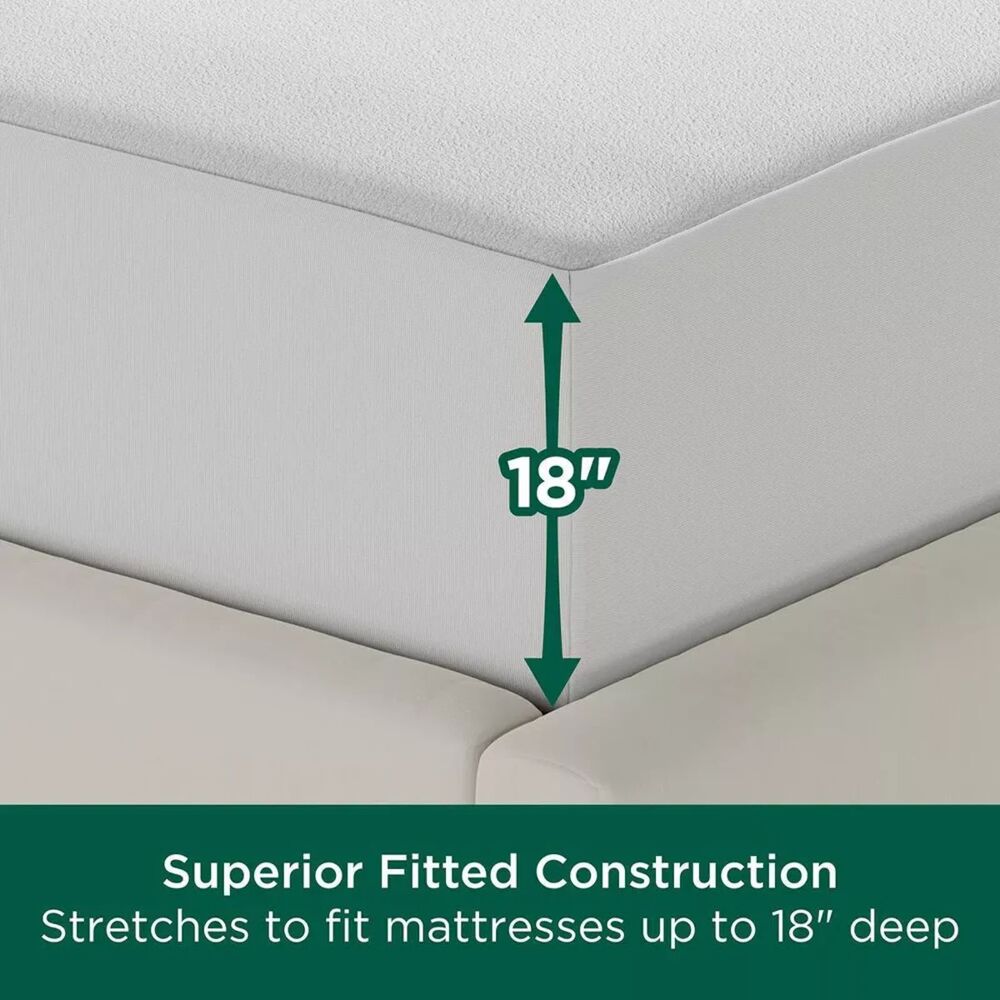 Allerease Clean Boost Waterproof Fitted Mattress Protector - Picture 8 of 8